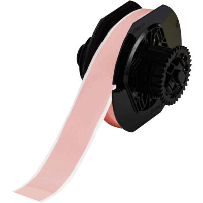 Ruban d'imprimante à faible teneur en halogénures, Polyester, Rose, Largeur de 1,125"