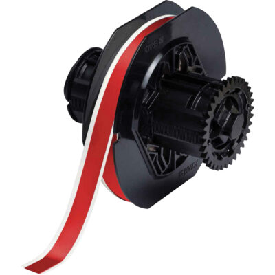 Ruban d'imprimante à faible teneur en halogénures, Polyester, Rouge, Largeur de 0,5"
