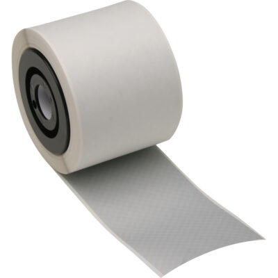 Ruban inviolable B-438 pour imprimante, Polyester, Argent, Largeur de 3"