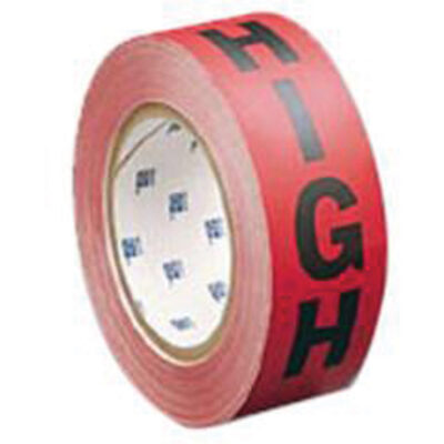 Ruban marqueur pour tuyau «High» pour ammoniac (IIAR), 90', Noir/rouge