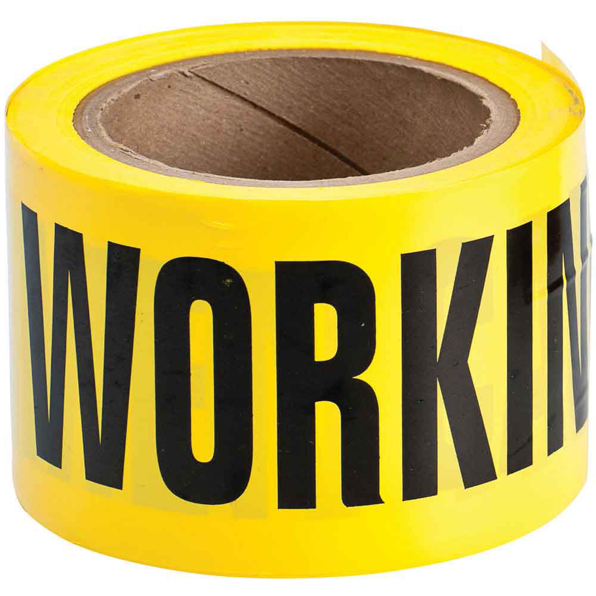 Ruban pour barricade, Anglais, 3" la x 200' lo, 3 mils, Noir sur jaune