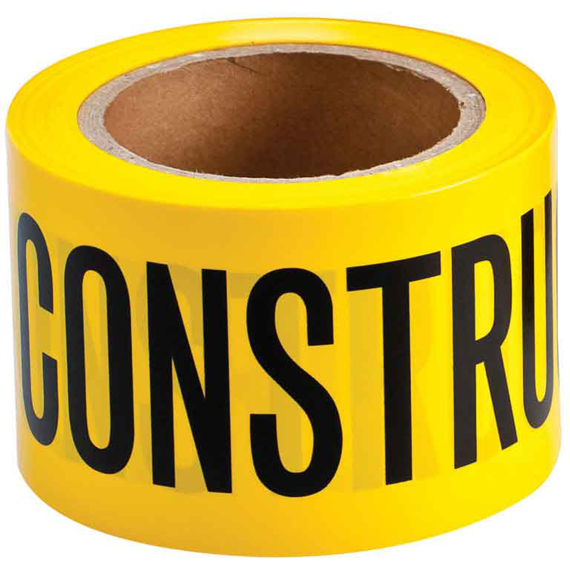 Ruban pour barricade, Anglais, 3" la x 200' lo, 3 mils, Noir sur jaune