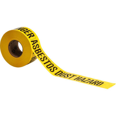 Ruban pour barricade, Anglais, 3" la x 200' lo, 3 mils, Noir sur jaune