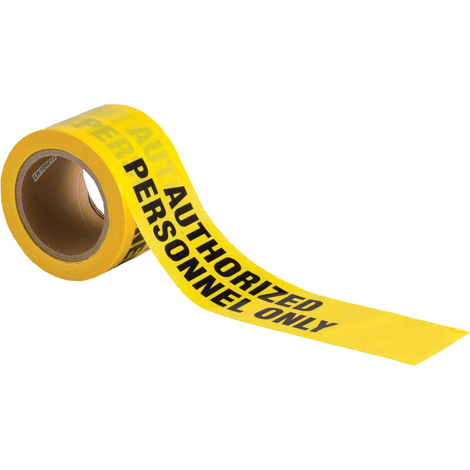 Ruban pour barricade, Anglais, 3" la x 200' lo, 3 mils, Noir sur jaune