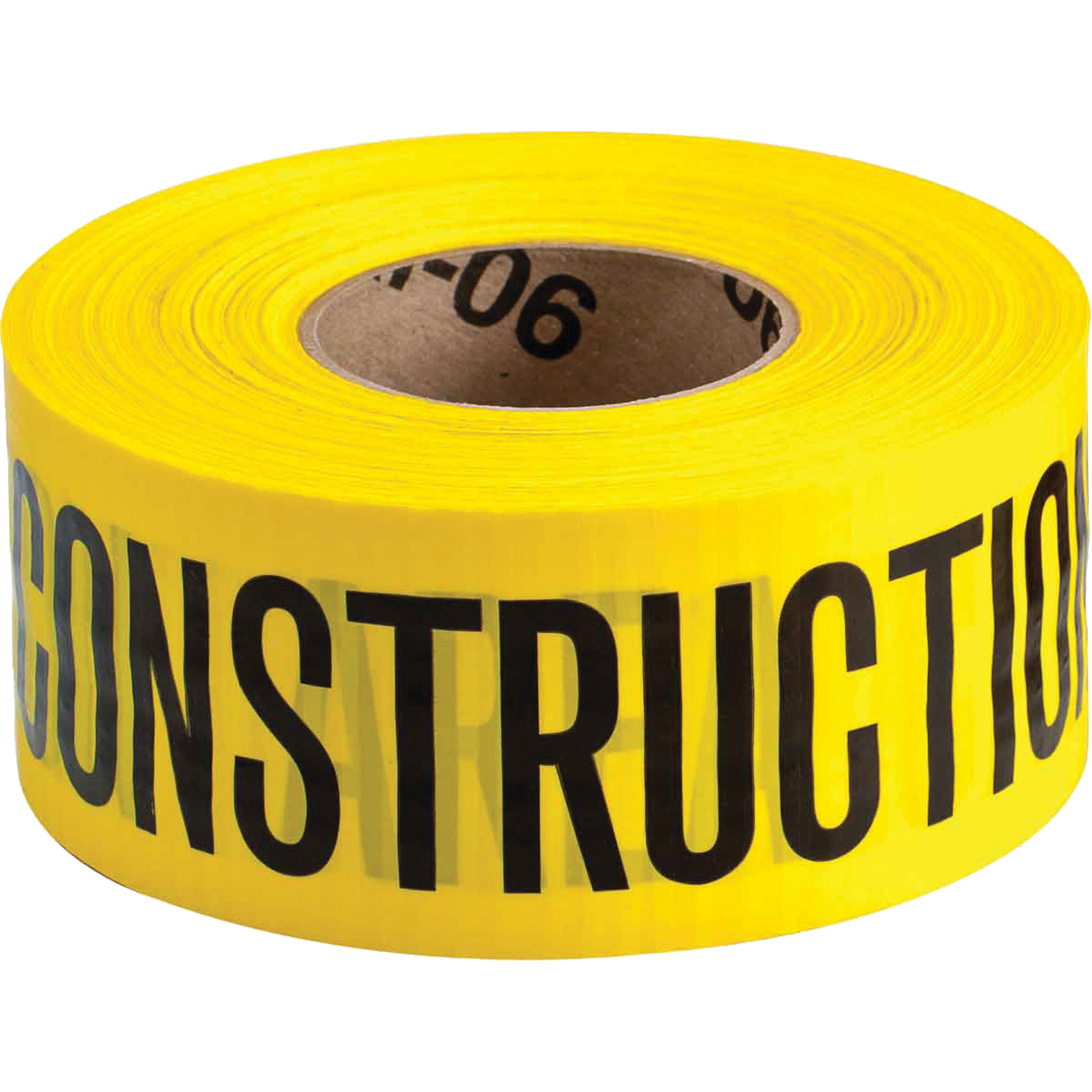 Ruban pour barricade, Anglais, 3" la x 500' lo, 3 mils, Noir sur jaune
