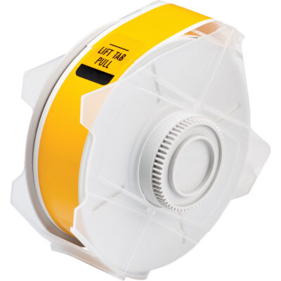 Ruban pour étiqueteuse, Polyester, Jaune, Largeur de 1,125"