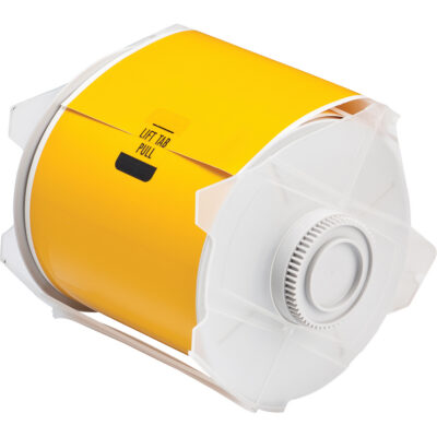 Ruban pour étiqueteuse, Polyester, Jaune, Largeur de 4"