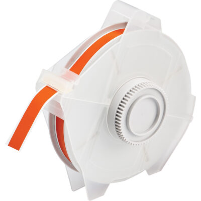 Ruban pour étiqueteuse, Polyester, Orange, Largeur de 0,5"
