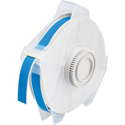 Ruban pour étiqueteuse, Vinyle, Bleu, Largeur de 0,5"