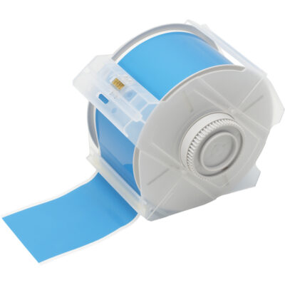 Ruban pour étiqueteuse, Vinyle, Bleu, Largeur de 2,25"