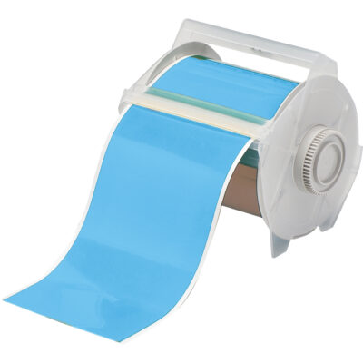 Ruban pour étiqueteuse, Vinyle, Bleu, Largeur de 4"