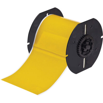 Ruban pour imprimante d'étiquettes, Rétroréfléchissant, Jaune, Largeur de 4"