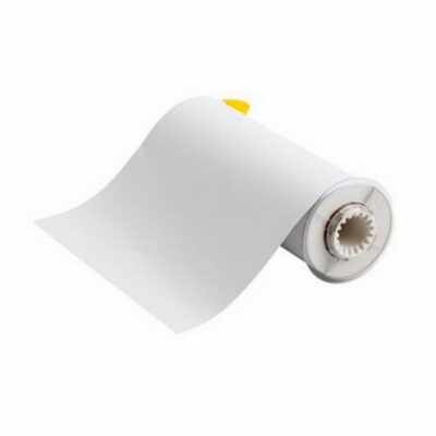 Ruban pour imprimantes d'étiquettes intérieures et extérieures, Vinyle, Blanc, Largeur de 10"