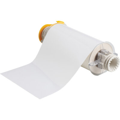 Ruban pour imprimantes d'étiquettes intérieures et extérieures, Vinyle, Blanc, Largeur de 8"