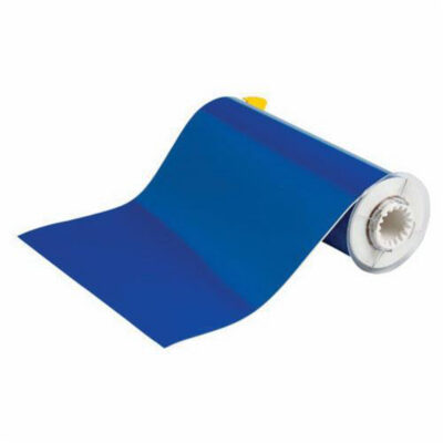 Ruban pour imprimantes d'étiquettes intérieures et extérieures, Vinyle, Bleu, Largeur de 10"