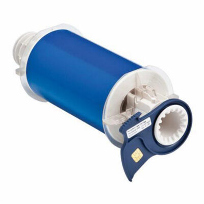 Ruban pour imprimantes d'étiquettes intérieures et extérieures, Vinyle, Bleu, Largeur de 6"