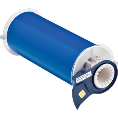 Ruban pour imprimantes d'étiquettes intérieures et extérieures, Vinyle, Bleu, Largeur de 8"