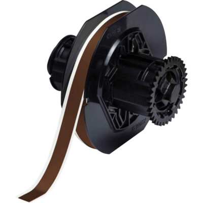 Ruban pour imprimantes d'étiquettes intérieures et extérieures, Vinyle, Brun, Largeur de 0,5"
