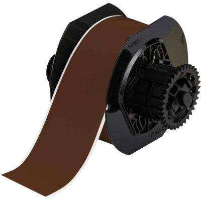 Ruban pour imprimantes d'étiquettes intérieures et extérieures, Vinyle, Brun, Largeur de 2,25"