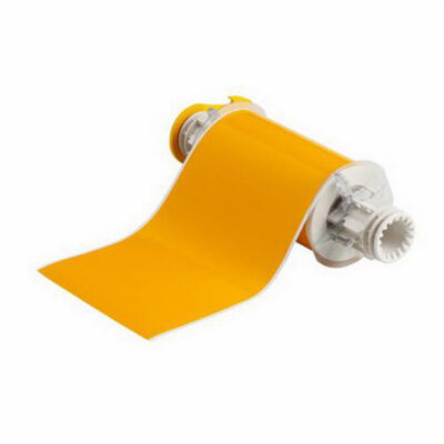 Ruban pour imprimantes d'étiquettes intérieures et extérieures, Vinyle, Jaune, Largeur de 6"
