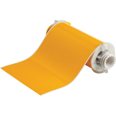 Ruban pour imprimantes d'étiquettes intérieures et extérieures, Vinyle, Jaune, Largeur de 8"