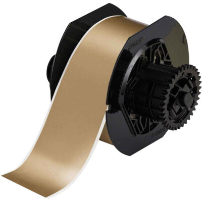 Ruban pour imprimantes d'étiquettes intérieures et extérieures, Vinyle, Or, Largeur de 2,25"