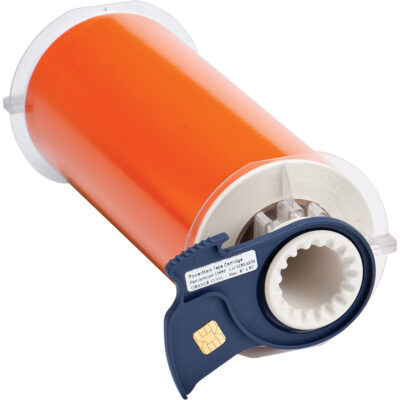 Ruban pour imprimantes d'étiquettes intérieures et extérieures, Vinyle, Orange, Largeur de 8"