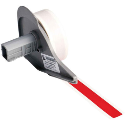 Ruban pour imprimantes d'étiquettes intérieures et extérieures, Vinyle, Rouge, Largeur de 0,5"