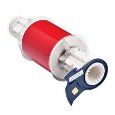 Ruban pour imprimantes d'étiquettes intérieures et extérieures, Vinyle, Rouge, Largeur de 4"