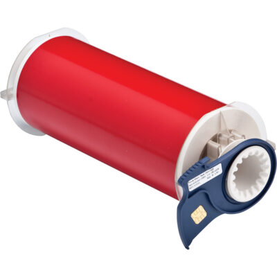 Ruban pour imprimantes d'étiquettes intérieures et extérieures, Vinyle, Rouge, Largeur de 8"