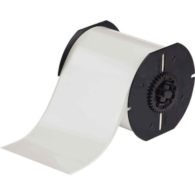 Ruban pour imprimantes d'étiquettes intérieures et extérieures, Vinyle, Transparent, Largeur de 4"