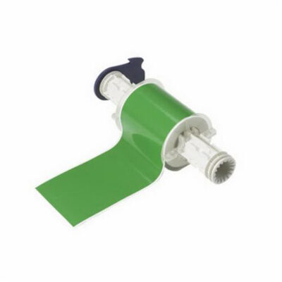 Ruban pour imprimantes d'étiquettes intérieures et extérieures, Vinyle, Vert, Largeur de 4"