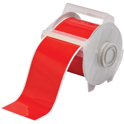Ruban pour usage intérieur/extérieur, Vinyle, Rouge, Largeur de 4"