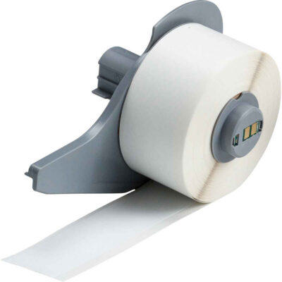 Ruban repositionnable pour imprimante d'étiquettes, Vinyle, Blanc, Largeur de 1"