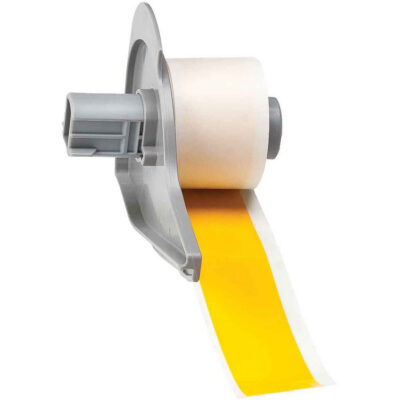 Ruban repositionnable pour imprimante d'étiquettes, Vinyle, Jaune, Largeur de 1"