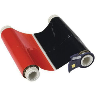 RUBAN,POWERMARK,2 CLR 8",NOIR/ROUGE,6.25"X200'
