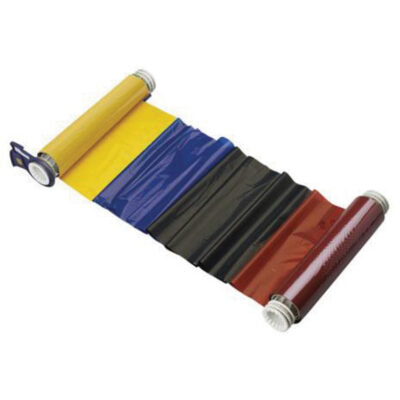 RUBAN,POWERMARK,4TRANSP 8"NOIR/RGE/BL/JAU6.25"X
