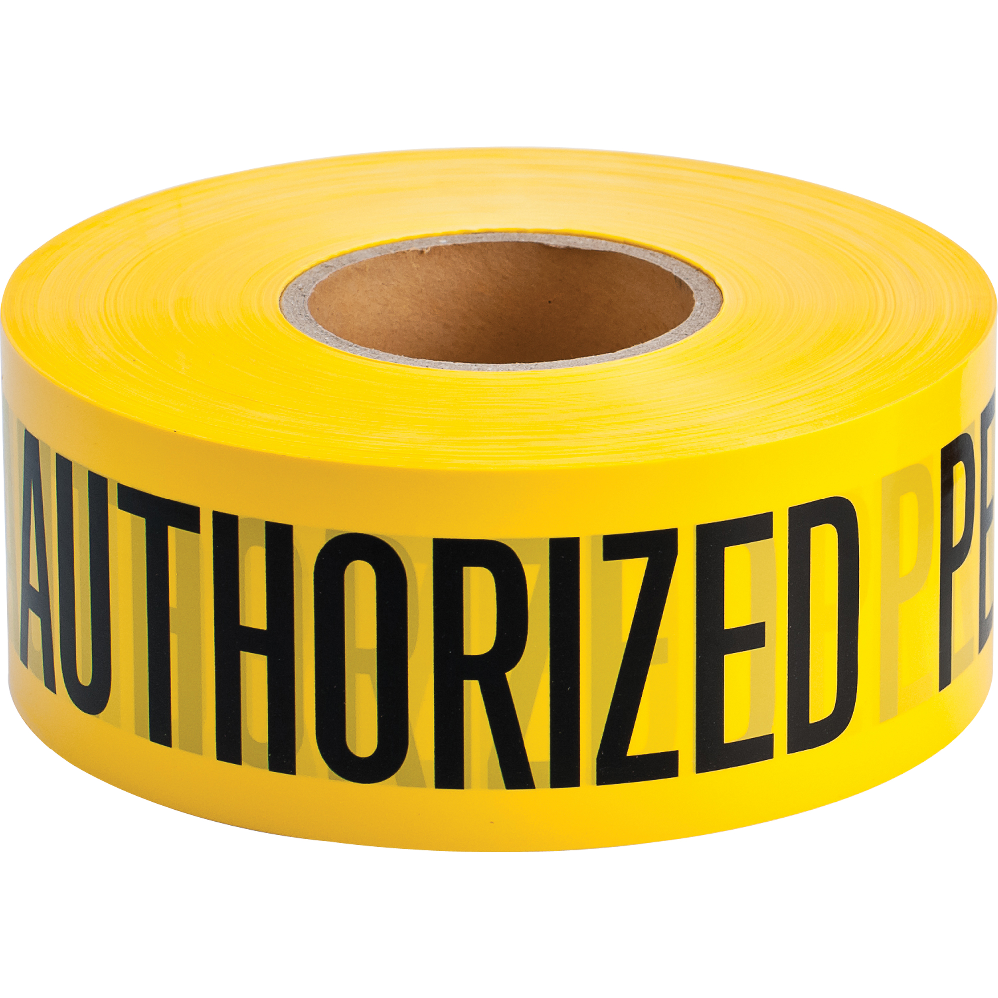 Rubans pour barricades, Anglais, 3" la x 1000' lo, 2 mils, Noir sur jaune