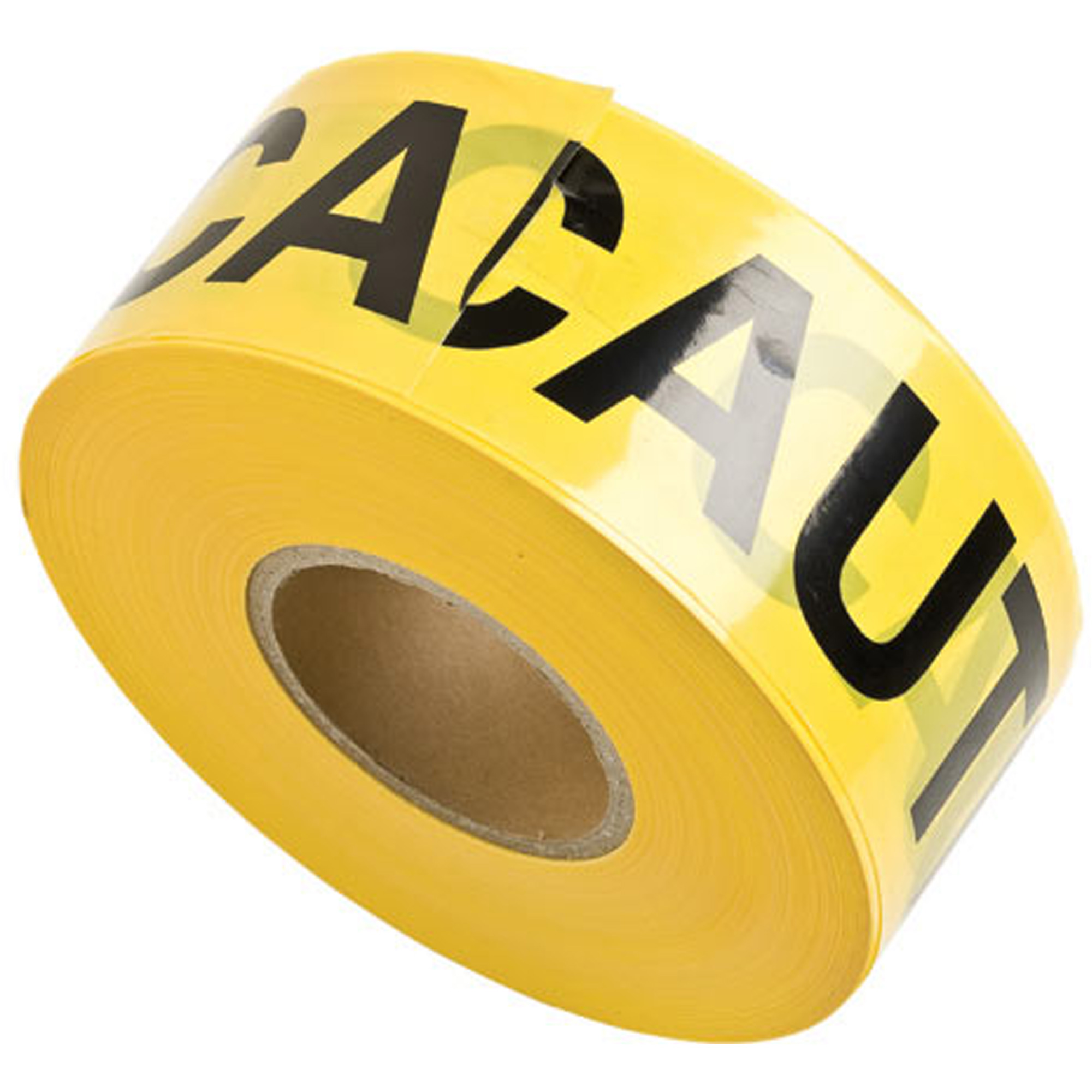 Rubans pour barricades, Anglais, 3" la x 1000' lo, 3 mils, Noir sur jaune