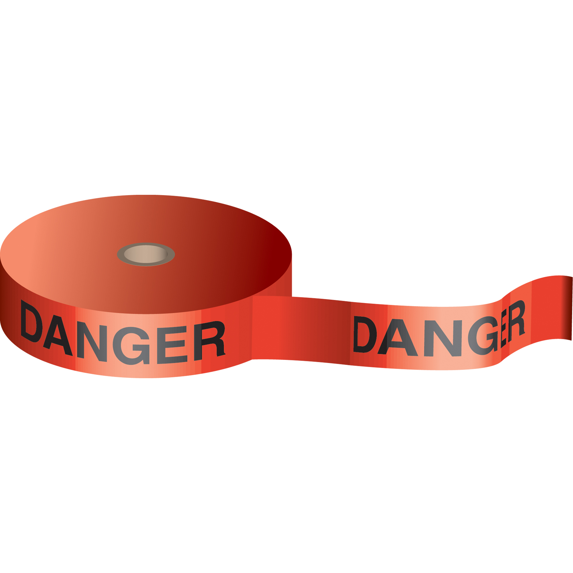 Rubans pour barricades, Bilingue, 3" la x 1000' lo, 3 mils, Noir/rouge