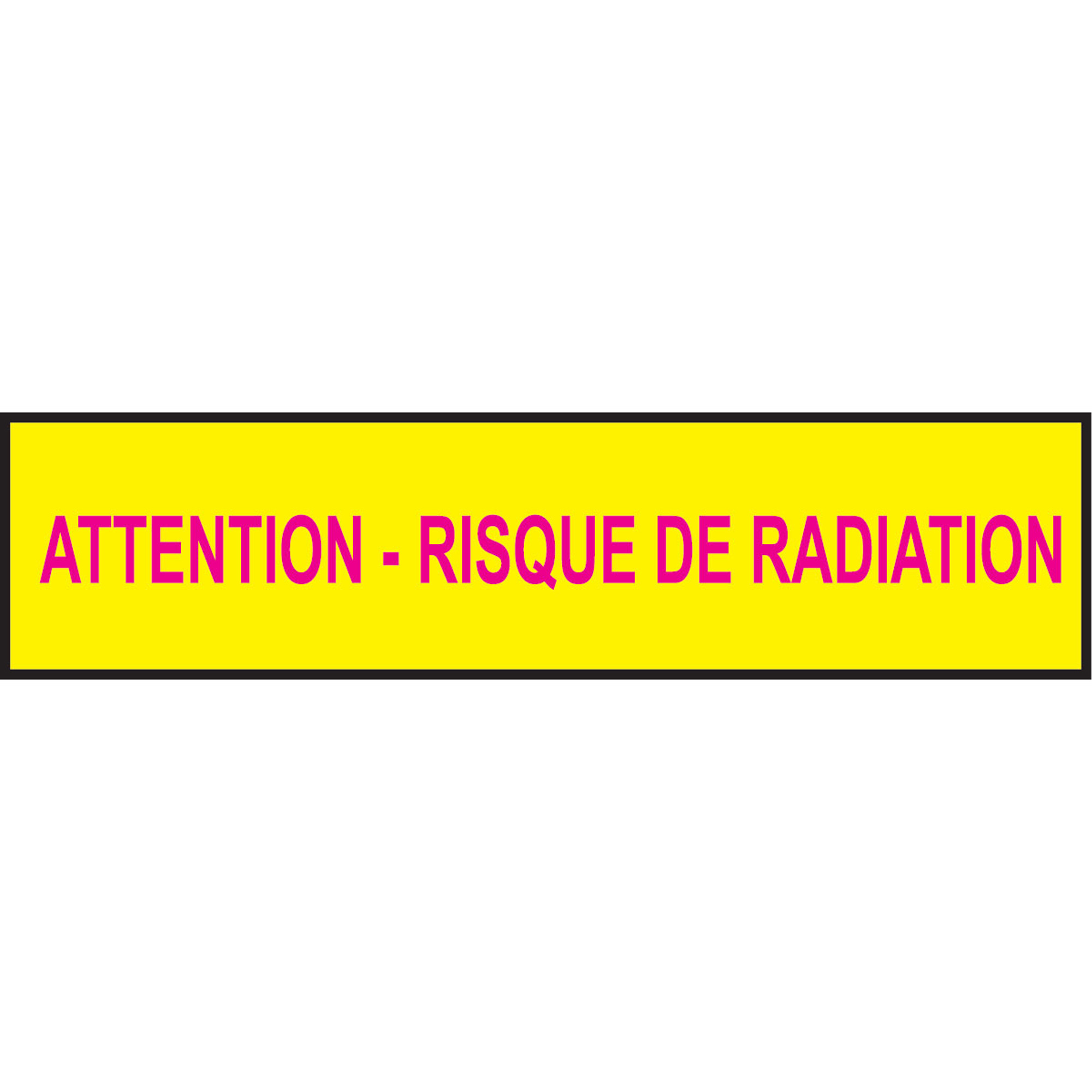 Rubans pour barricades, Français, 3" la x 1000' lo, 3,5 mils, Magenta/jaune