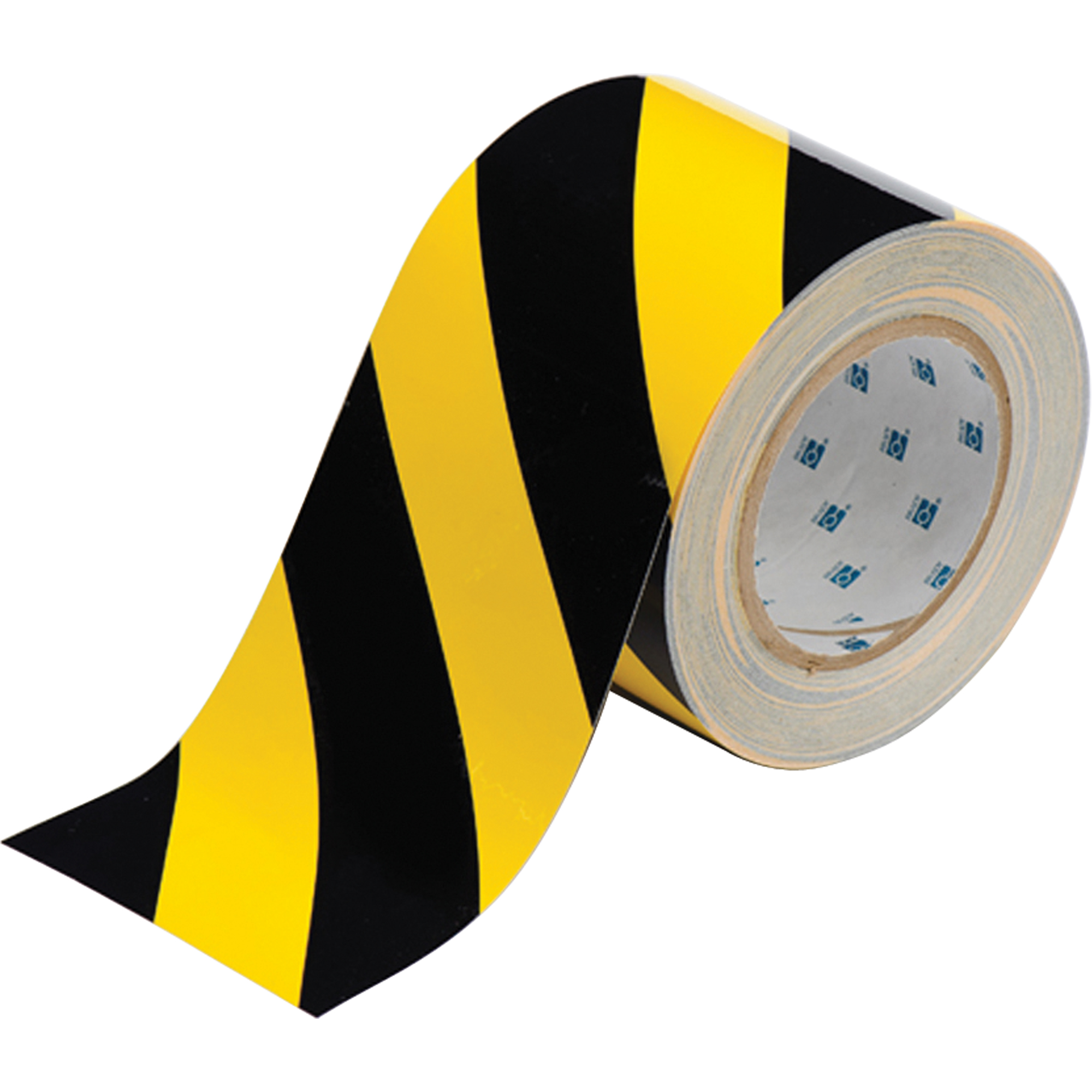 Rubans pour marquage de planchers ToughStripeMD, 4" x 100', Polyester, Noir et jaune