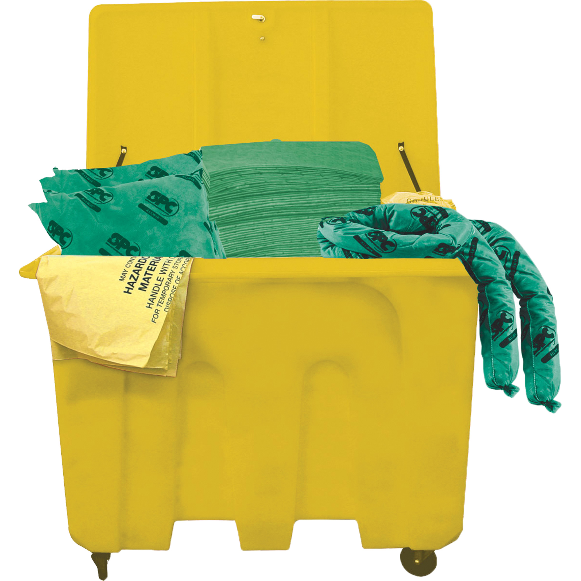 Trousse de déversements de produits chimiques pour camion SPCMD HazWikMD, Matières dangereuses, Bac, Absorbance de 160 gal. US