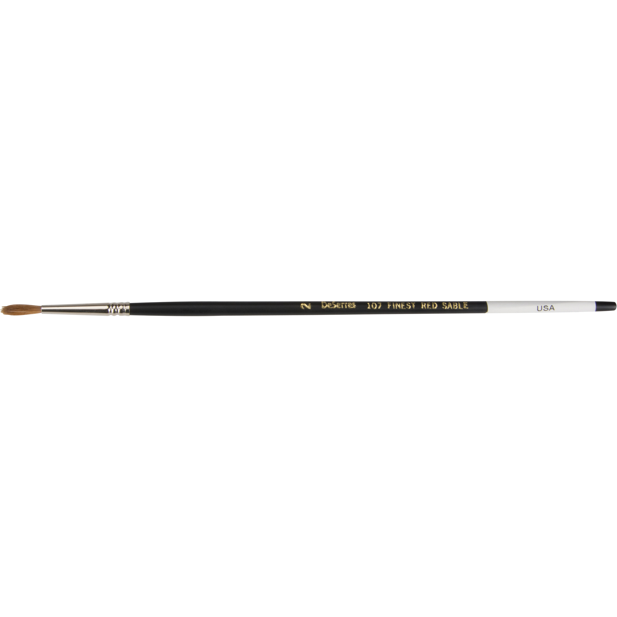 Brosse ronde pour artiste, Soies naturelles, Manche Bois, Largeur de #2