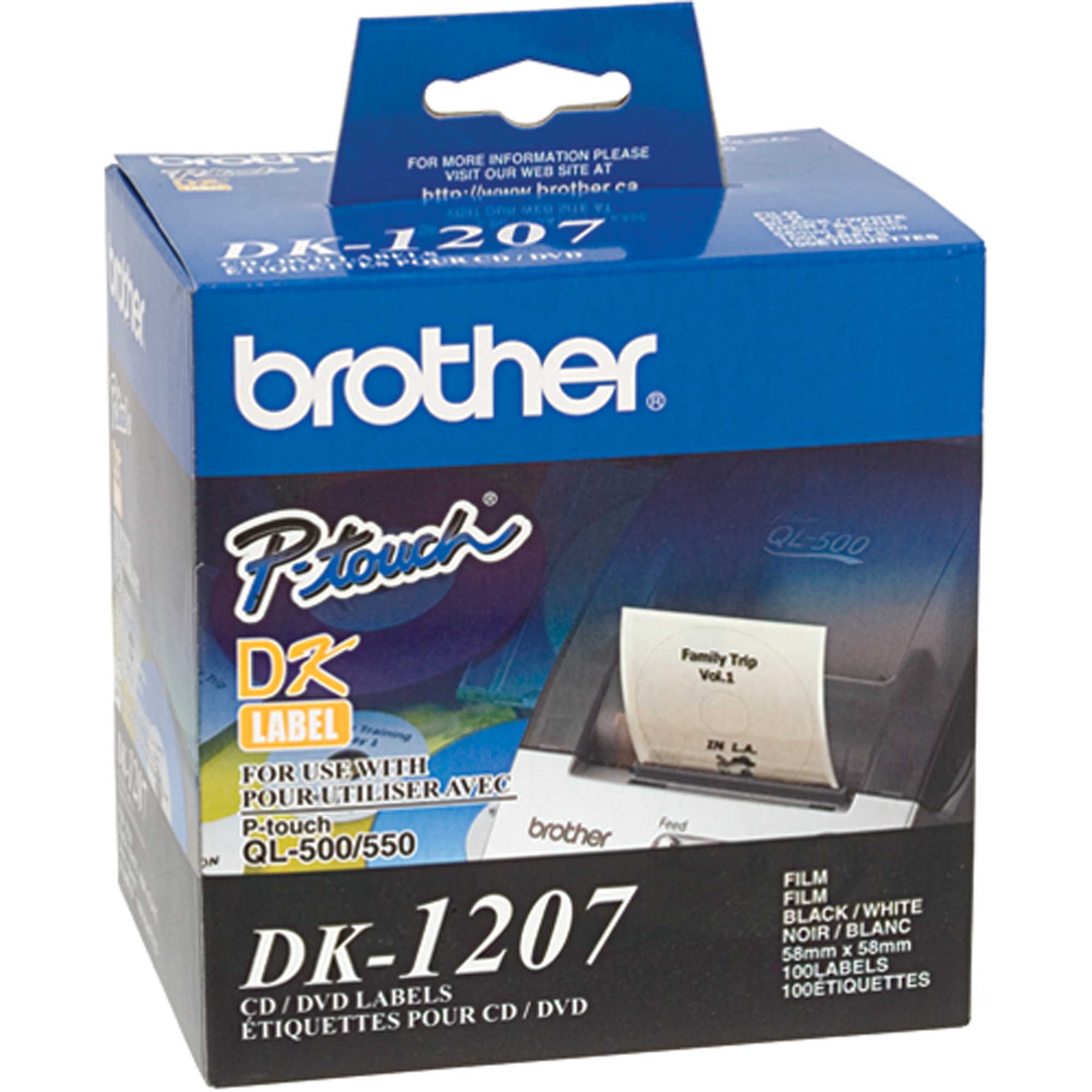 Étiquettes pour DC/DVD rondes coupées à l'emporte pièce de série DK
