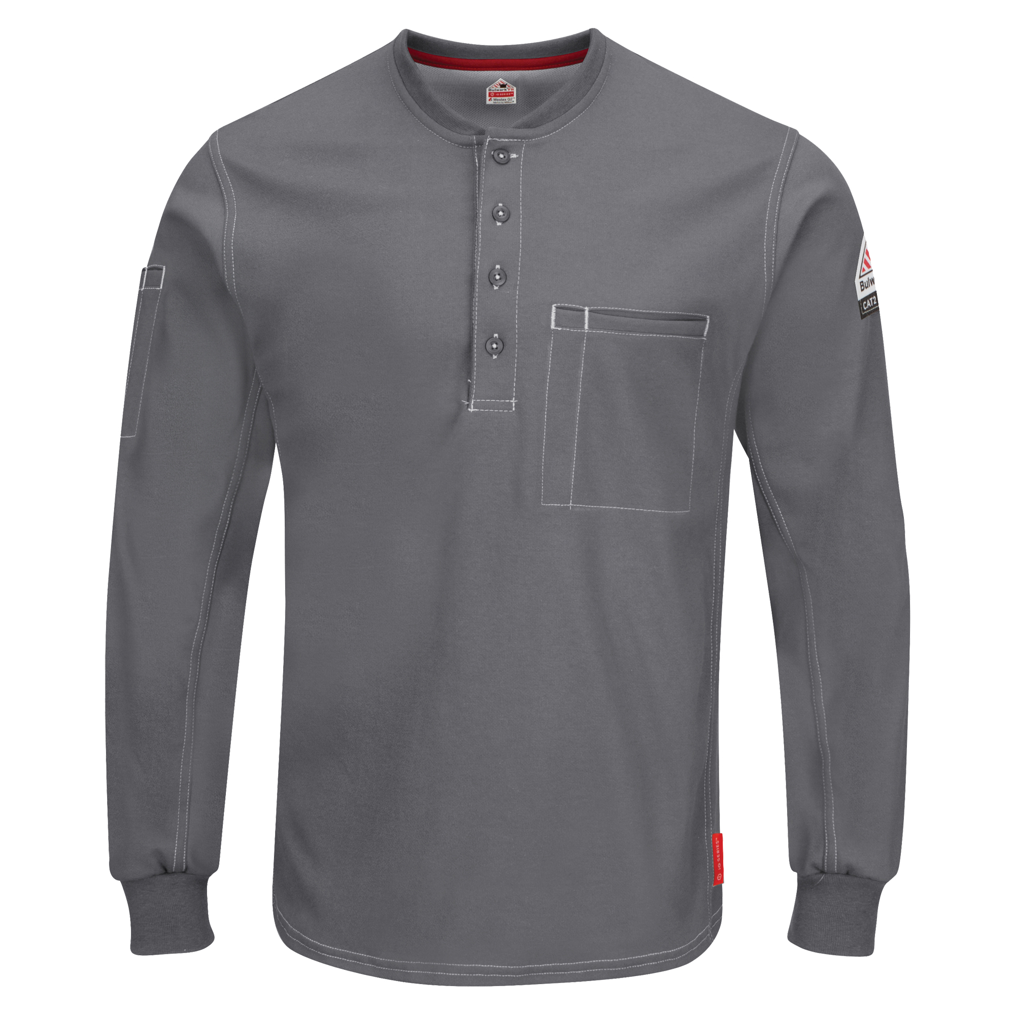 Chemises Henley Excel FRMD à manches longues, 2T-Grand, Gris