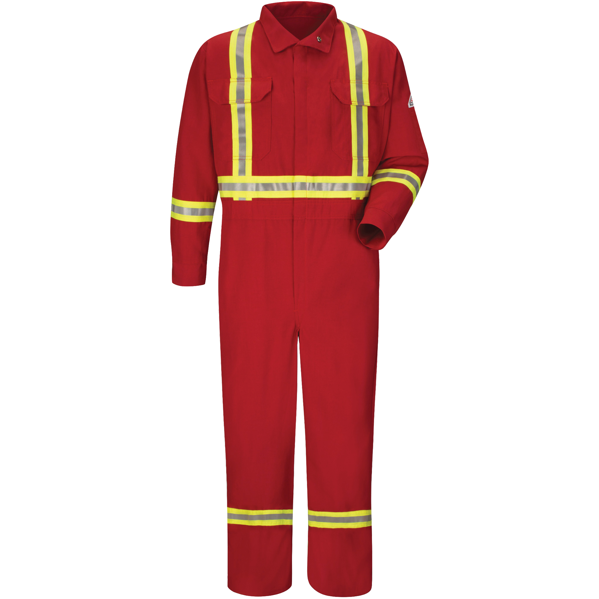 Combinaisons de luxe résistantes au feu avec bordures réfléchissantes, Taille 38, Rouge, 5,6 cal/cm²