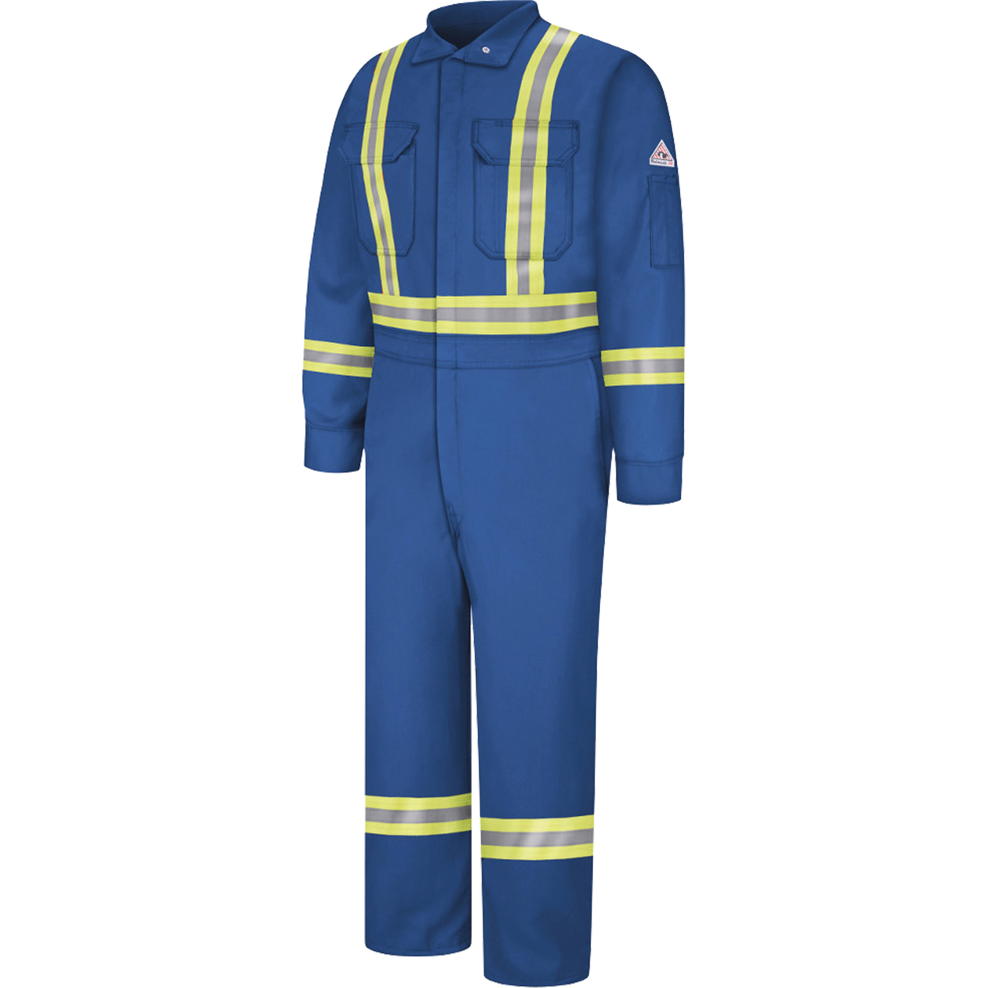 Combinaisons de qualité supérieure résistantes aux flammes avec bandes réfléchissantes, Taille 44, Bleu royal, 12,2 cal/cm²
