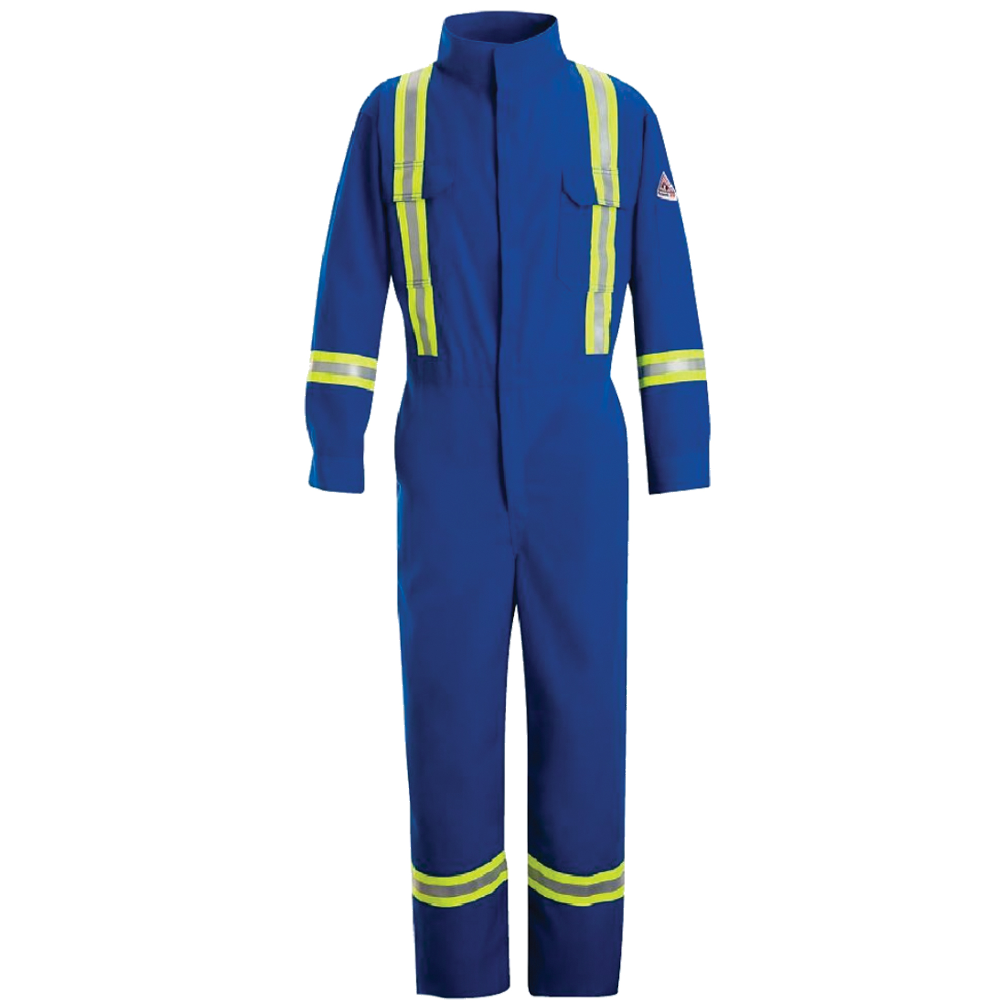 Combinaisons de qualité supérieure résistantes aux flammes avec bandes réfléchissantes, Taille 58, Bleu royal, 5,1 cal/cm²