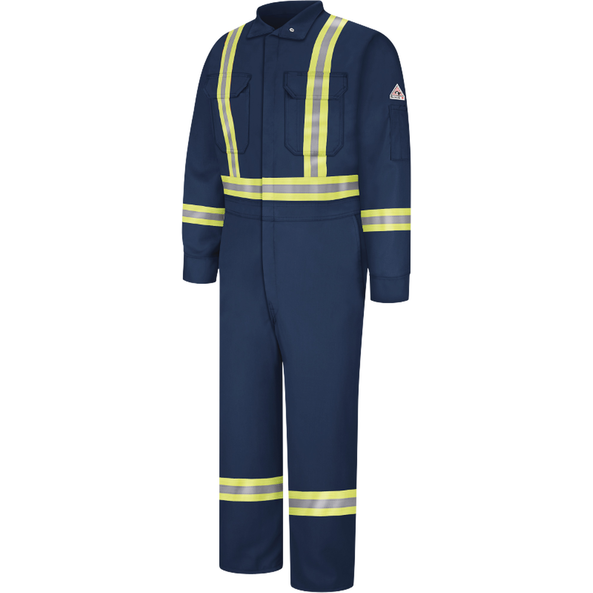 Combinaisons résistantes au feu avec bandes réfléchissantes, Taille 46, Bleu marine, 12,2 cal/cm²